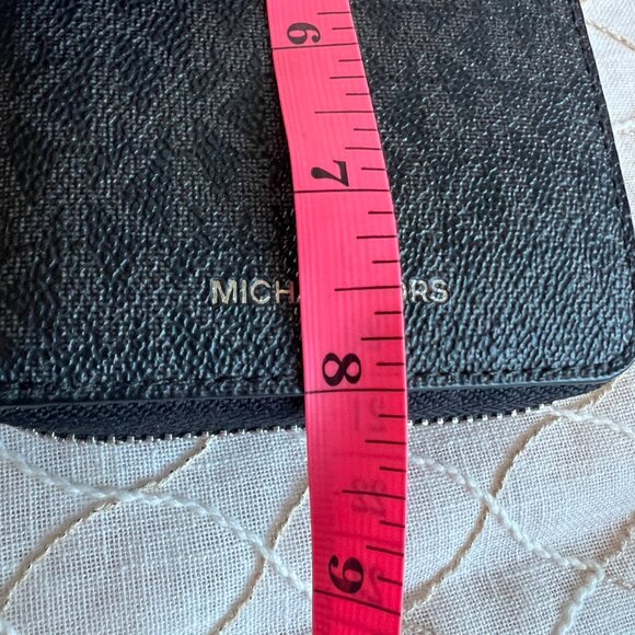 Michael Kors Copper Tech Zip Around Wallet Billfold MK Signature Canvas NWT - Picture 4 of 12